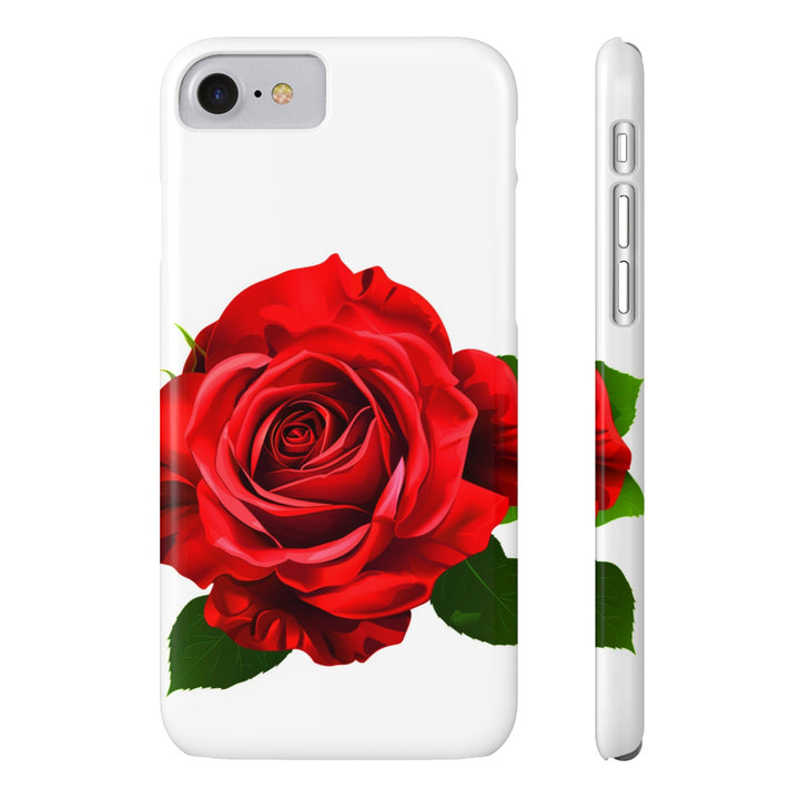 Slim Red Rose Flowers Gift for Her Cute Phone Cases for Iphone 16 Pro Max | iPhone 15 Case | iPhone 15 Pro Max Case, Iphone 14, Iphone 14 Pro Max, Iphone 13 12 11 8 7 - Studio40ParkLane