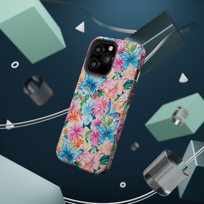 Butterflies Flowers Magsafe Cute Phone Case for Iphone Gift for Her, iPhone 16 Case iPhone 15 Pro Max Case, Iphone 14, Iphone 14 Pro Max, 13, 12