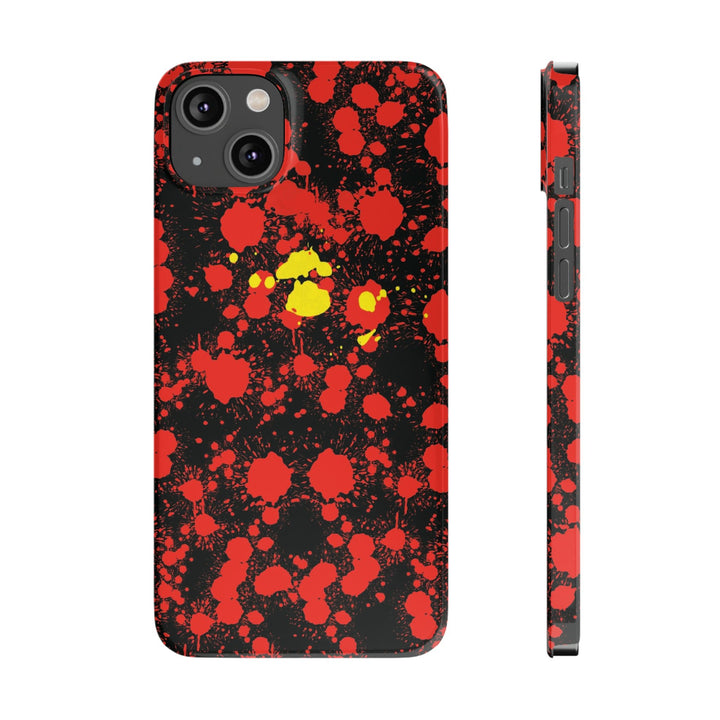 Slim Cute Phone Cases for Iphone - | iPhone 15 Case | iPhone 15 Pro Max Case, Iphone 14 Case, Iphone 14 Pro Max, Iphone 13, Red Yellow Paint Splash - Studio40ParkLane
