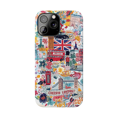 Slim London England Coquette Collage Cute Phone Case for Iphone 17 - | iPhone 16 Pro Max Case | iPhone 15 Case Iphone 14 13 12 11 10 9 8 7 - Studio40ParkLane