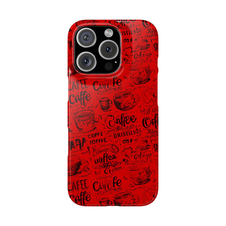 Slim Cute Phone Cases for Iphone - | iPhone 15 Case | iPhone 15 Pro Max Case, Iphone 14 Case, Iphone 14 Pro Max, Iphone 13, Red Black Coffee - Studio40ParkLane