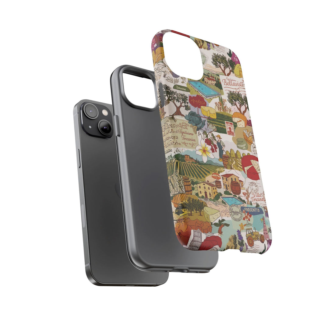 Italy Tuscany Coquette Collage Tough Premium Phone Case - For iPhone 17 Pro Max iPhone 16 Pro iPhone 15 Iphone 14 Plus 13 Pro 12 11 10 XR - Studio40ParkLane