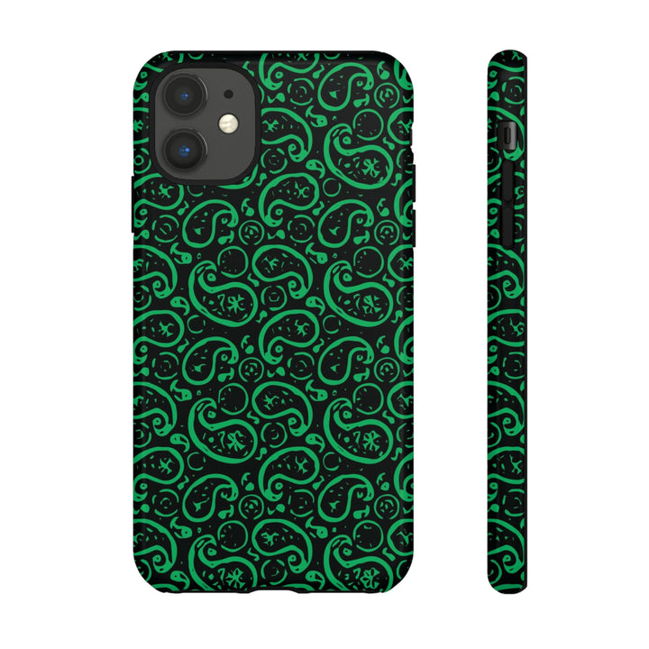 Cute IPhone Case | iPhone 15 Case | iPhone 15 Pro Max Case, Iphone 14 Case, Iphone 14 Pro Max Case IPhone Case for Art Lovers, Paisley Green - Studio40ParkLane