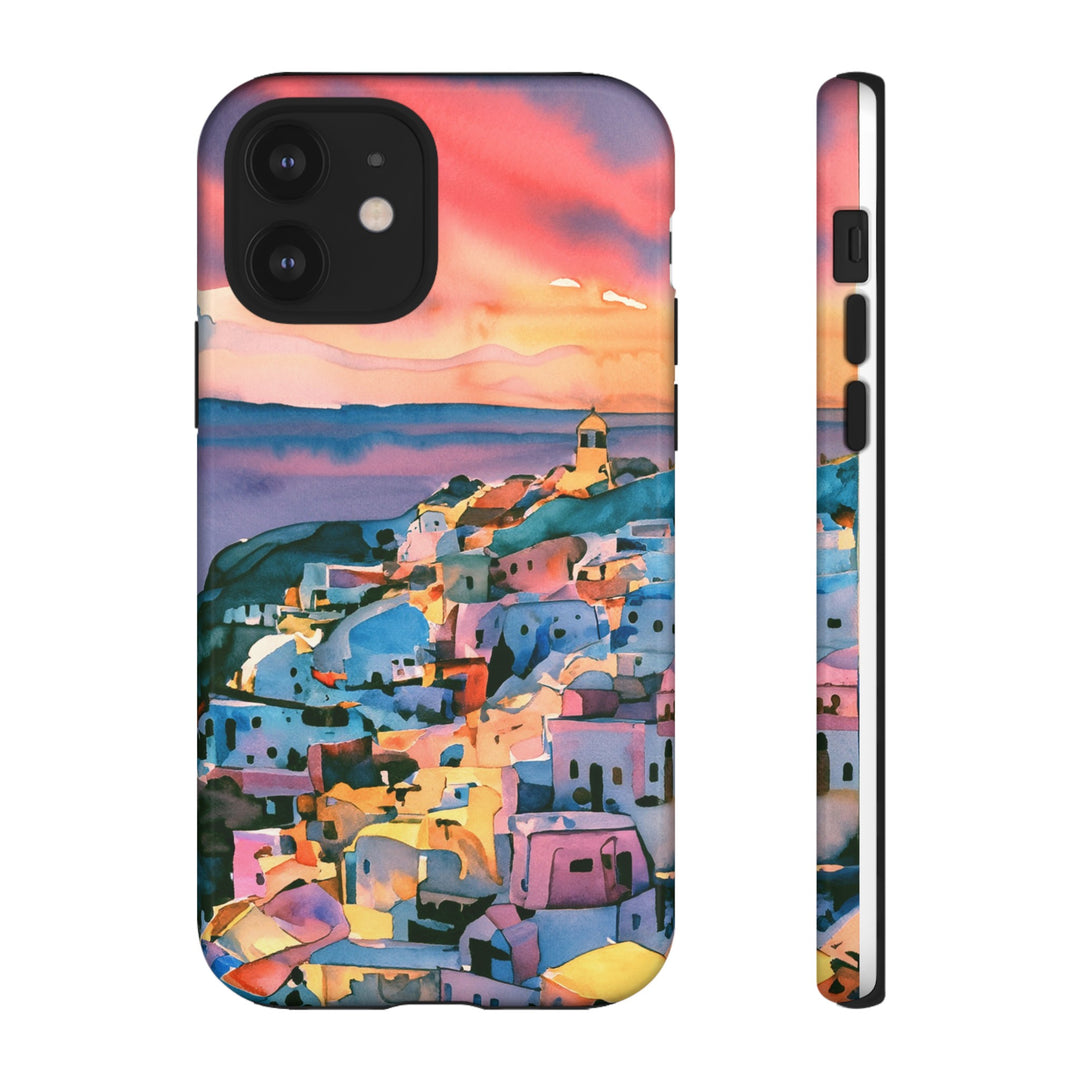 Impact Resistant, Greek Sunset, Cute Phone Cases for Samsung S24, S23, S22, S21, IPhone 15 pro Iphone 14 pro Iphone 13 IPhone 12 Iphone 11 - Studio40ParkLane