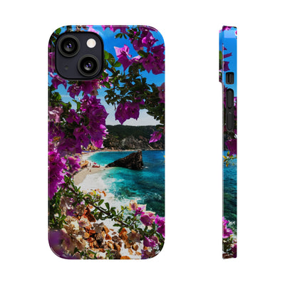 Slim Bougainvillea Sea View Cute Phone Cases for Iphone  | iPhone 15 Case | iPhone 15 Pro Max Case, Iphone 14, Iphone 14 Pro Max, Iphone 13