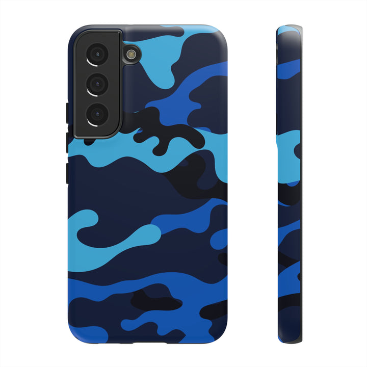 Cute Samsung Phone Case | Aesthetic Samsung Phone Case | Galaxy S23, S22, S21, S20 | Blue Camouflage, Protective Phone Case - Studio40ParkLane