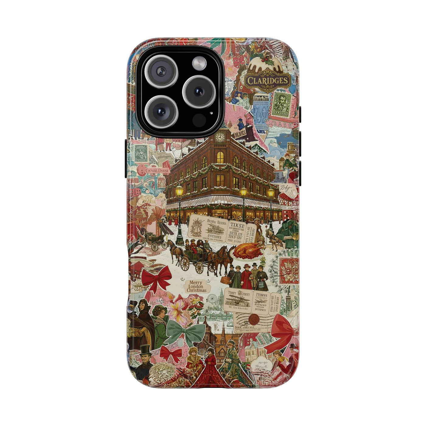 Aesthetic Tough London Coquette Collage Premium Phone Case - For iPhone 17 Pro Max iPhone 16 Pro iPhone 15 Iphone 14 Plus 13 Pro 12 11 10 XR - Studio40ParkLane