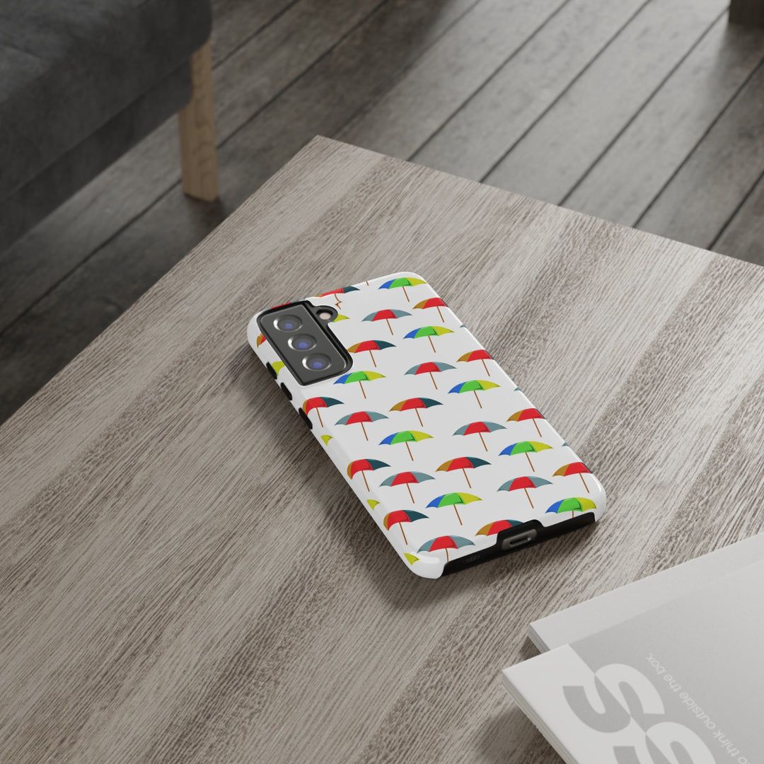 Cute Samsung Phone Case | Aesthetic Samsung Phone Case | Galaxy S23, S22, S21, S20 | Colorful Beach Parasols, Protective Phone Case - Studio40ParkLane