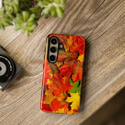 Fall Leaves Impact Resistant, Cute Phone Cases for Samsung S24, S23, S22, S21, IPhone 15 pro Iphone 14 pro Iphone 13 IPhone 12 Iphone 11