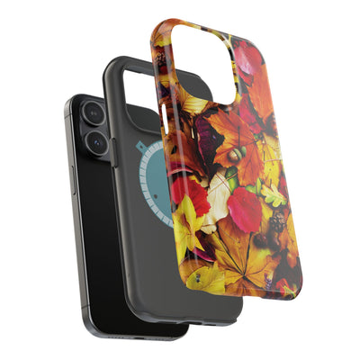 Aesthetic Tough Magsafe Fall Leaves Foliage Phone Case - For iPhone 17 Pro Max iPhone 16 Pro iPhone 15 Iphone 14 Plus 13 Pro 12 11 10 - Studio40ParkLane