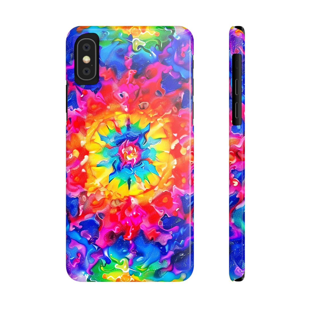 Slim Tie Dye Faux Glitter Gift for Her Cute Phone Cases for Iphone 16 Pro Max | iPhone 15 Case | iPhone 15 Pro Max Case, Iphone 14, Iphone 14 Pro Max, Iphone 13 12 11 8 7 - Studio40ParkLane