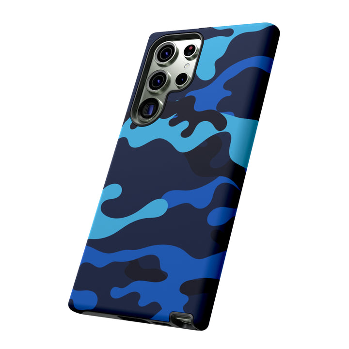 Cute Samsung Phone Case | Aesthetic Samsung Phone Case | Galaxy S23, S22, S21, S20 | Blue Camouflage, Protective Phone Case - Studio40ParkLane