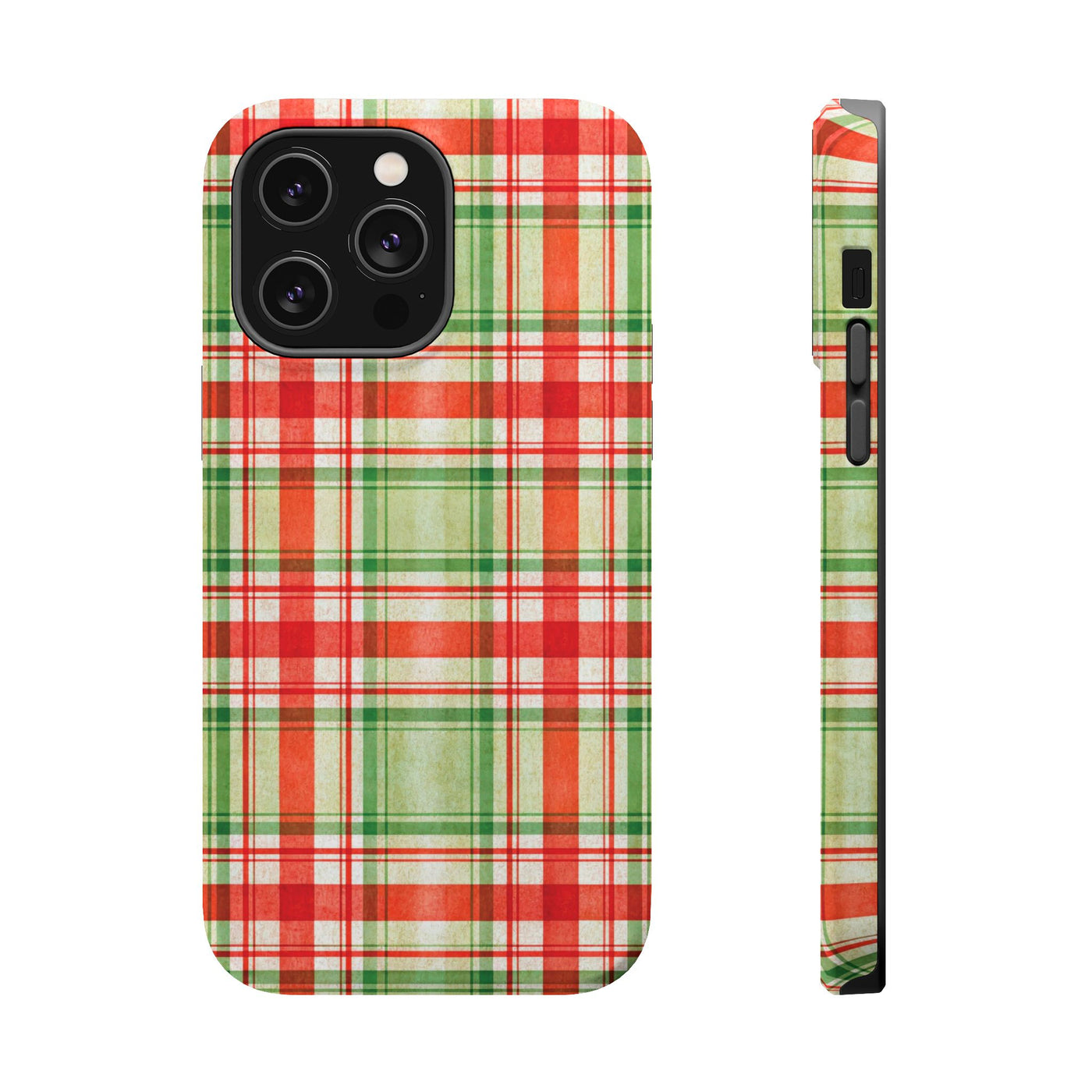 Aesthetic Tough Magsafe Red Green Checkered Phone Case - For iPhone 17 Pro Max iPhone 16 Pro iPhone 15 Iphone 14 Plus 13 Pro 12 11 10 - Studio40ParkLane