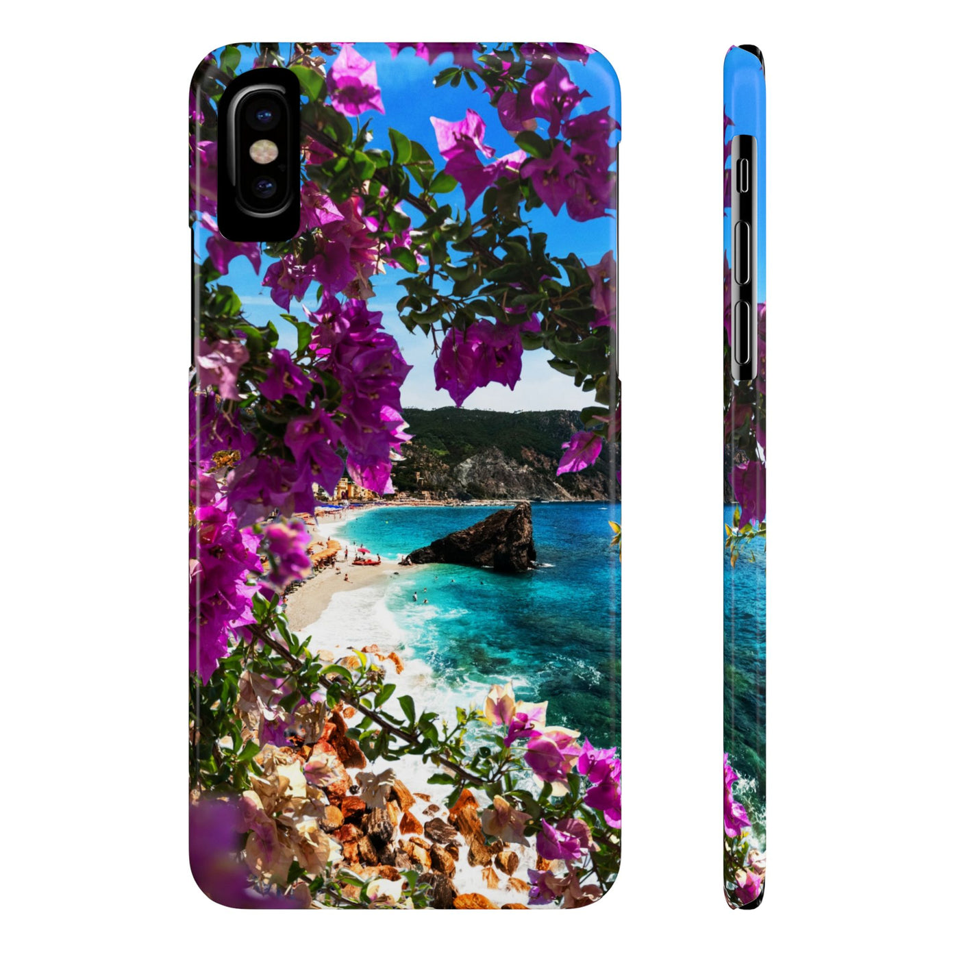 Slim Bougainvillea Sea View Cute Phone Cases for Iphone  | iPhone 15 Case | iPhone 15 Pro Max Case, Iphone 14, Iphone 14 Pro Max, Iphone 13