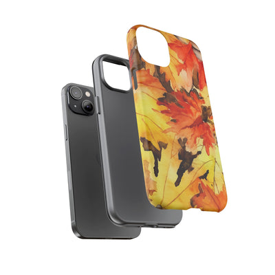 Impact Resistant, Fall Leaves, Cute Phone Cases for Samsung S24, S23, S22, S21, IPhone 15 pro Iphone 14 pro Iphone 13 IPhone 12 Iphone 11