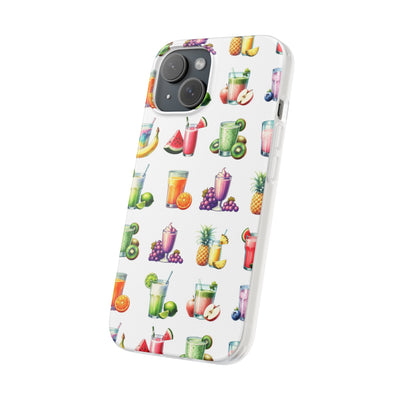 Cute Flexi Phone Cases, For Iphones and Samsung Galaxy Phones, Tropical Summer Fruit Cocktails, Galaxy S23 Phone Case, Samsung S22 Case, Samsung S21, Iphone 15, Iphone 14, Iphone 13