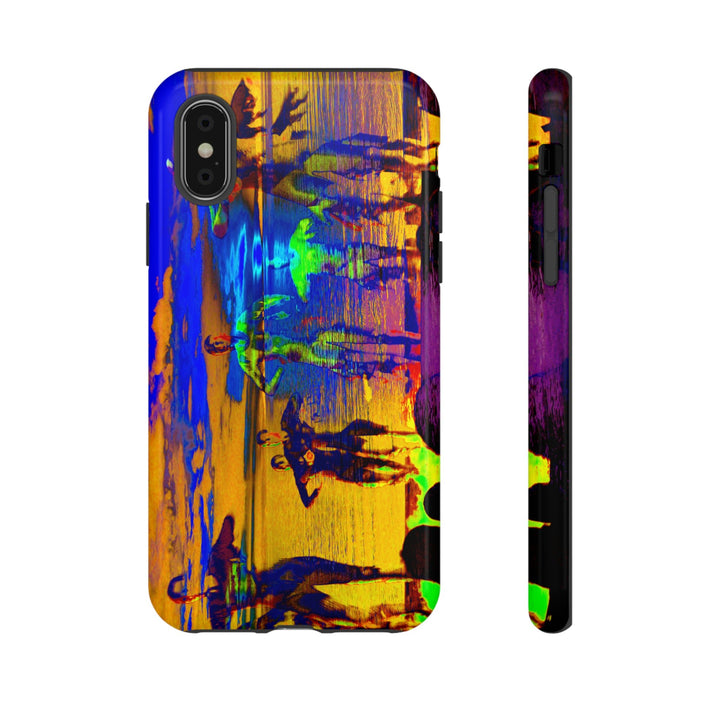 Cute IPhone Case | iPhone 15 Case | iPhone 15 Pro Max Case, Iphone 14 Case, Iphone 14 Pro Max Case IPhone Case for Art Lovers, Sunset Dance Blue Yellow - Studio40ParkLane