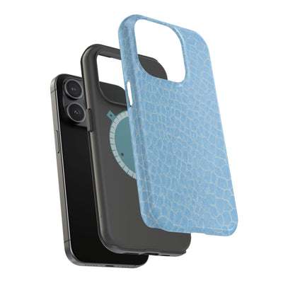 Non Leather Blue Color Pattern Magsafe Cute Phone Case for Iphone Gift for Her, | iPhone 15 Case | iPhone 15 Pro Max Case, Iphone 14, Iphone 14 Pro Max, Iphone 13, Iphone 16