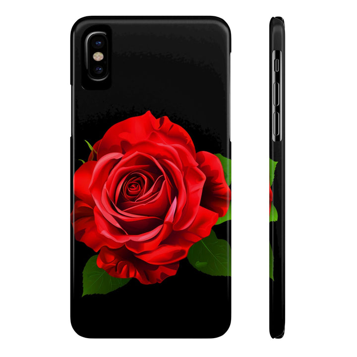 Slim Red Rose Flowers Gift for Her Cute Phone Cases for Iphone 16 Pro Max | iPhone 15 Case | iPhone 15 Pro Max Case, Iphone 14, Iphone 14 Pro Max, Iphone 13 12 11 8 7 - Studio40ParkLane