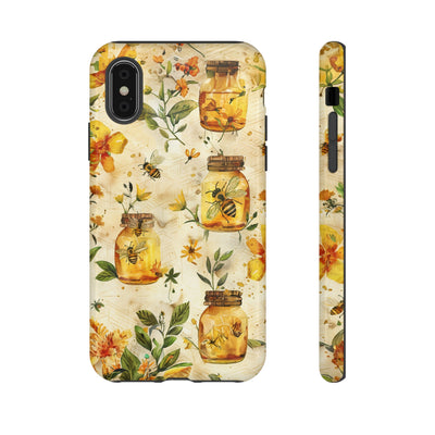 Impact Resistant, Honey Bees, Cute Phone Cases for Samsung S24, S23, S22, S21, IPhone 15 pro Iphone 14 pro Iphone 13 IPhone 12 Iphone 11