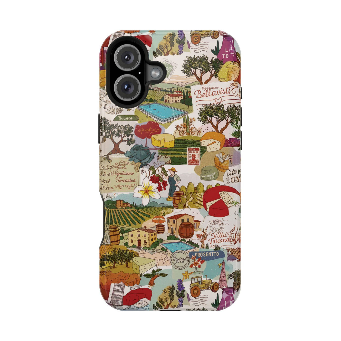 Italy Tuscany Coquette Collage Tough Magsafe Cute Phone Cases for Iphone | iPhone 17 Pro Max Case, Iphone 16, Iphone 15 14 13 12 11 10 9 - Studio40ParkLane