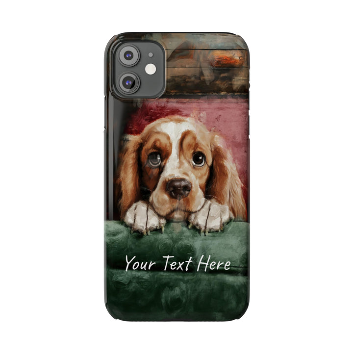 Slim Personalized Cute iPhone Cases - | iPhone 15 Case | iPhone 15 Pro Max Case, Iphone 14 Case, Iphone 14 Pro Max, Iphone 13, Cocker Spaniel Dog - Studio40ParkLane