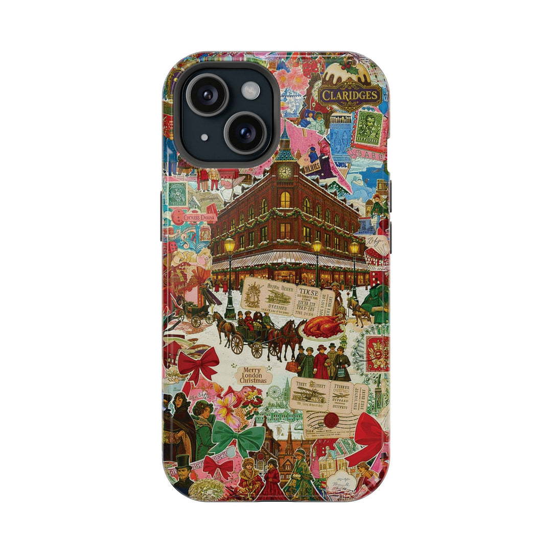 Aesthetic Tough Magsafe London Coquette Collage Phone Case - For iPhone 17 Pro Max iPhone 16 Pro iPhone 15 Iphone 14 Plus 13 Pro 12 11 10 - Studio40ParkLane