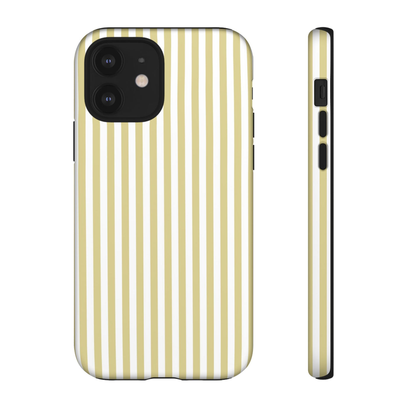 Tough Premium Soft Yellow Stripes Phone Case Gift for Her - For Apple iPhone 16 Pro Max 16e iPhone 15 Pro iPhone Iphone 14 Plus 13 Pro 12 SE XR - Studio40ParkLane