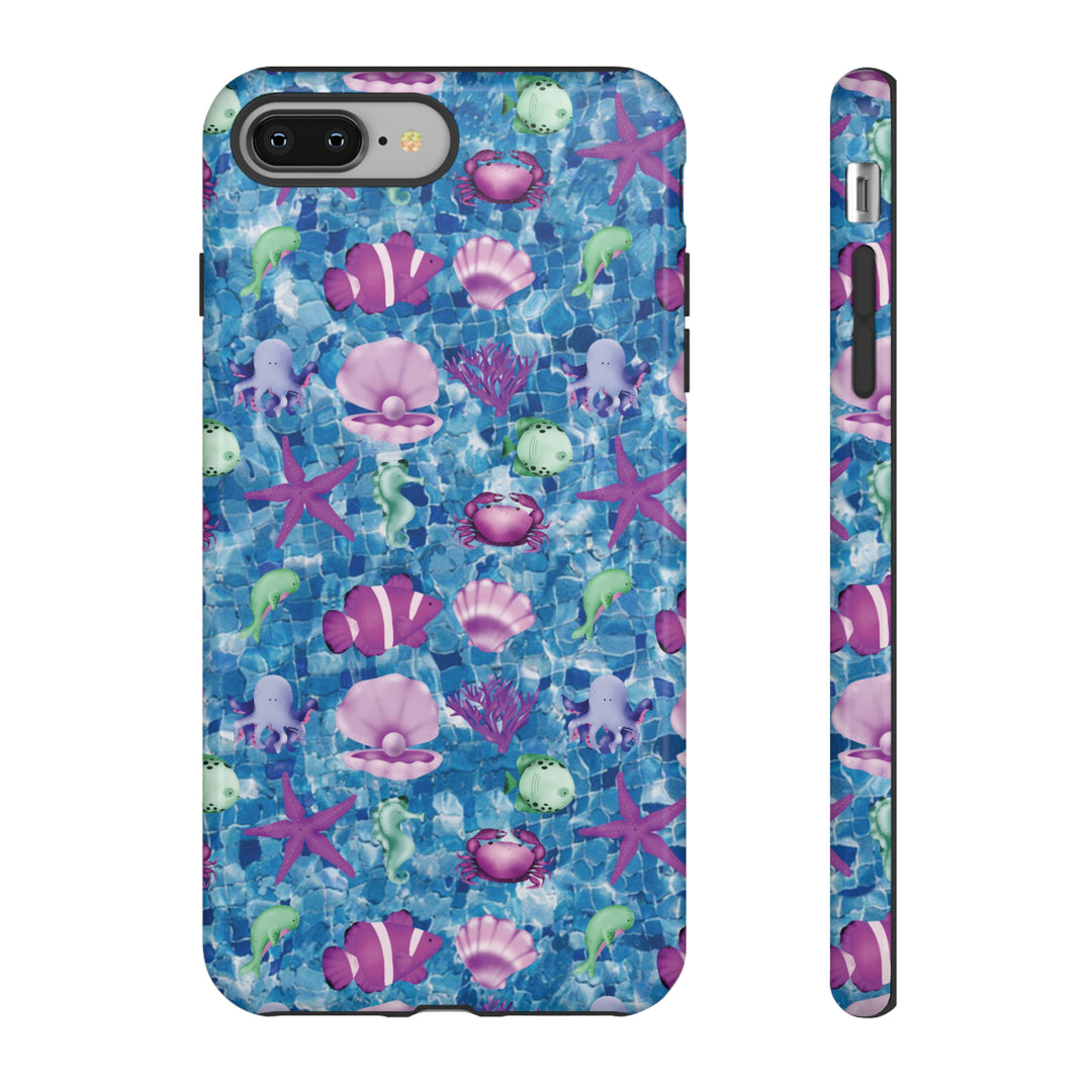 Cute IPhone Case | Blue Pink Under The Sea, iPhone 15 Case | iPhone 15 Pro Case, Iphone 14 Case, Iphone 14 Pro Max Case, Protective Iphone Case - Studio40ParkLane