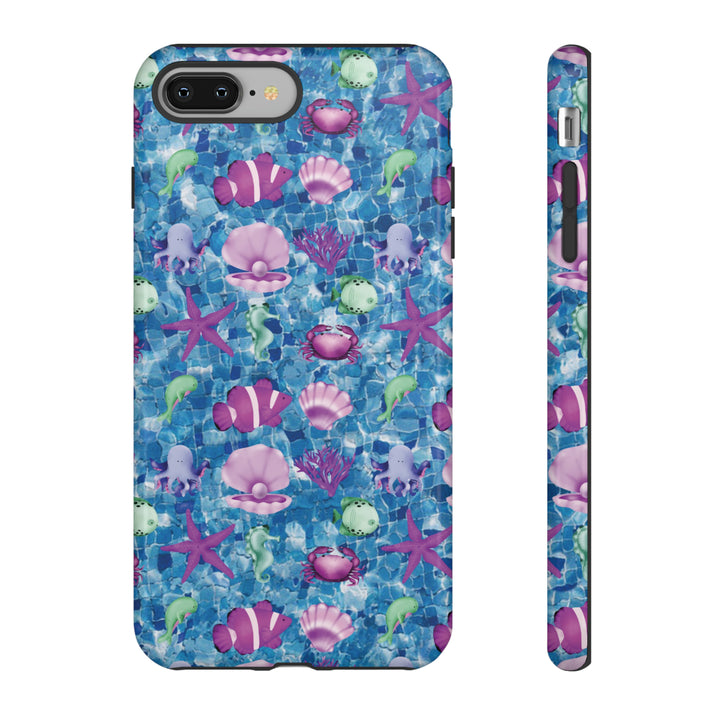 Cute IPhone Case | Blue Pink Under The Sea, iPhone 15 Case | iPhone 15 Pro Case, Iphone 14 Case, Iphone 14 Pro Max Case, Protective Iphone Case - Studio40ParkLane