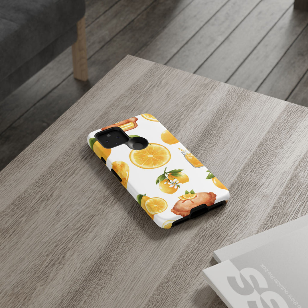 Impact Resistant, Lemon Fruit Pie, Cute Phone Cases for Samsung S24, S23, S22, S21, IPhone 15 pro Iphone 14 pro Iphone 13 IPhone 12 Iphone 11 - Studio40ParkLane
