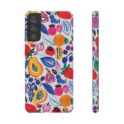 Snap Summer Fruit Gift for Her Cute Phone Cases for Samsung Galaxy S24, S23, S22, S21, S20, Plus, Ultra, Iphone 16, 15, 14, Pro and Max