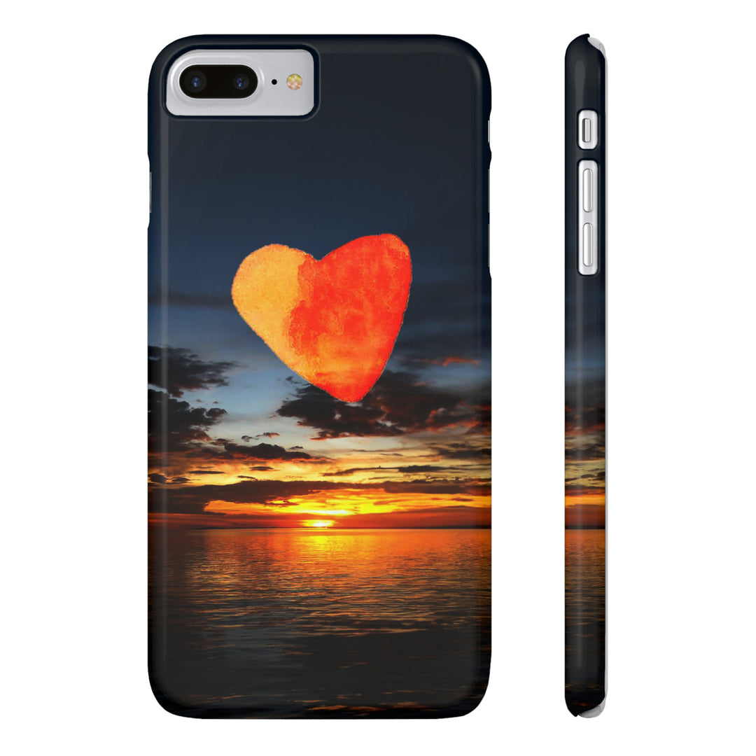 Slim Cute Phone Cases for Iphone - | iPhone 15 Case | iPhone 15 Pro Max Case, Iphone 14 Case, Iphone 14 Pro Max, Iphone 13, Rising Heart Sunset - Studio40ParkLane