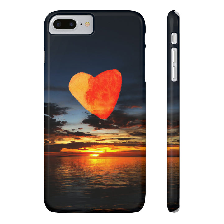 Slim Cute Phone Cases for Iphone - | iPhone 15 Case | iPhone 15 Pro Max Case, Iphone 14 Case, Iphone 14 Pro Max, Iphone 13, Rising Heart Sunset - Studio40ParkLane