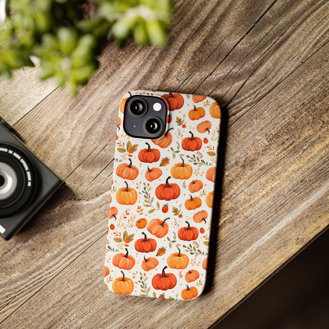 Slim Fall Autumn Pumpkins Gift for Her Cute Phone Cases for Iphone 16 | iPhone 15 Case | iPhone 15 Pro Max Case, Iphone 14, Iphone 14 Pro Max, Iphone 13, Slim - Studio40ParkLane