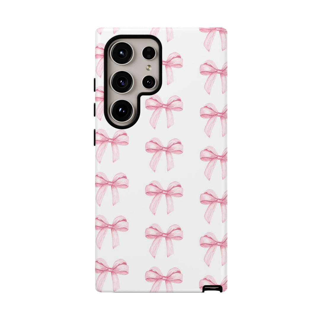 Pink Bows Cute Phone Case, for IPhone 16 Pro Max | Iphone 15, Iphone 14, IPhone 13 Case, 11 8 7, Samsung Galaxy S24, S23, S22, S21, 2 Layer Protection - Studio40ParkLane