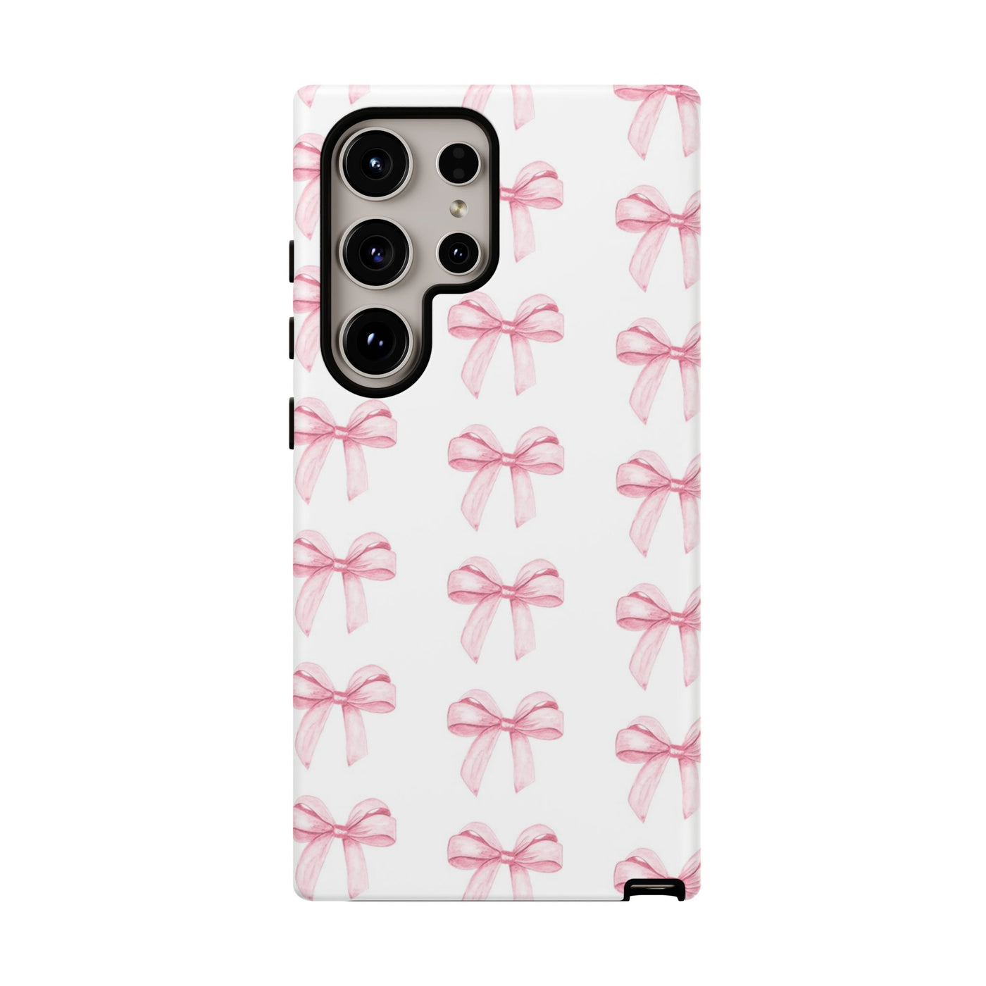 Pink Bows Cute Phone Case, for IPhone 16 Pro Max | Iphone 15, Iphone 14, IPhone 13 Case, 11 8 7, Samsung Galaxy S24, S23, S22, S21, 2 Layer Protection