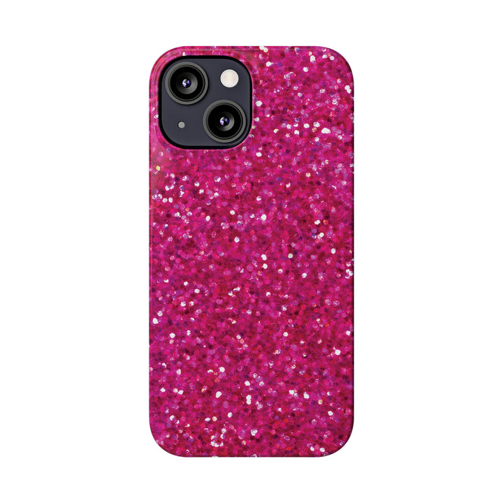 Slim Muted Pink Faux Play on Glitter Effect Cute Phone Cases for Iphone 16 Pro Max | iPhone 15 Case | iPhone 15 Pro Max Case, Iphone 14, Iphone 14 Pro Max, Iphone 13 12 11 8 7 - Studio40ParkLane