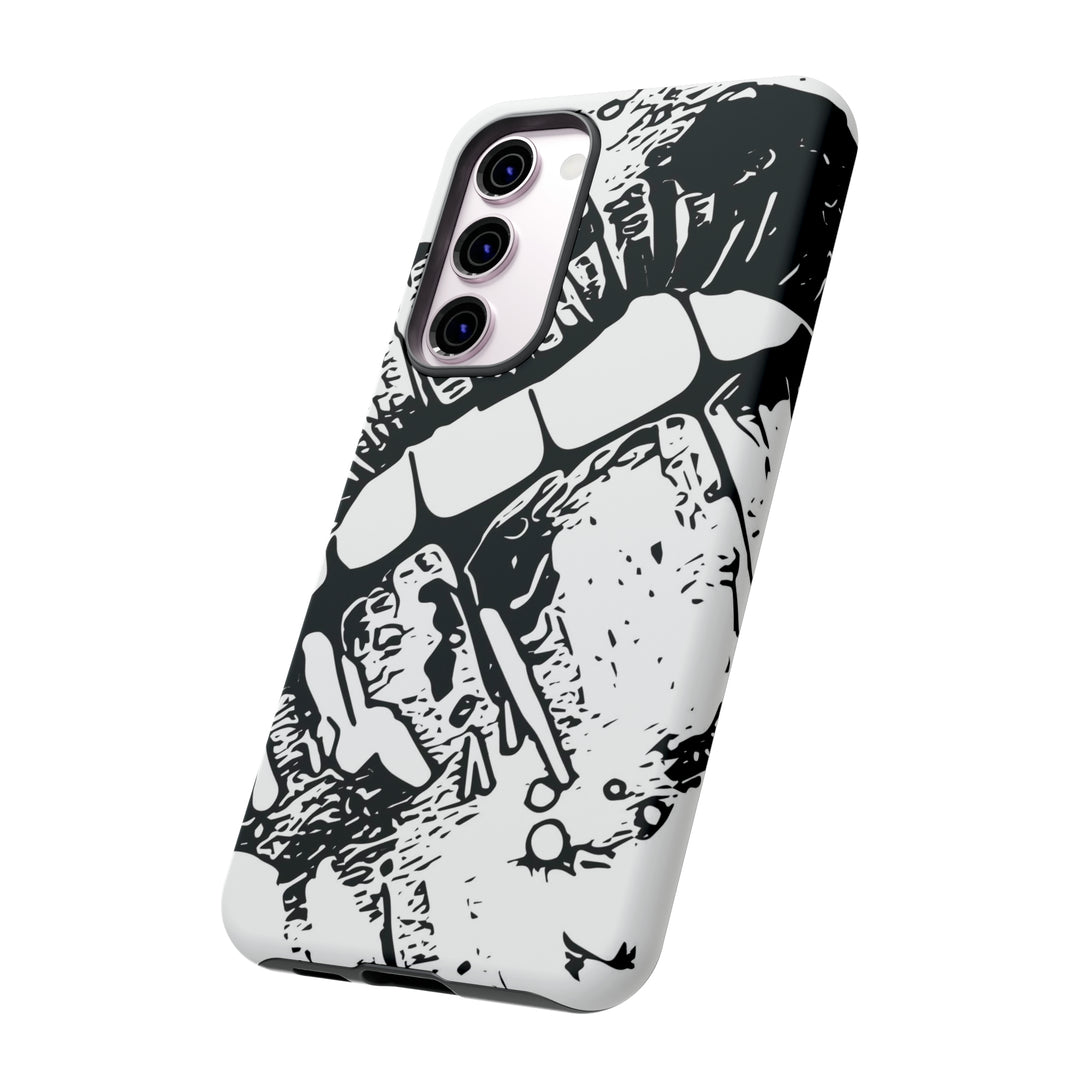 Cute Samsung Phone Case | Aesthetic Samsung Phone Case | Smile Lips Black White | Galaxy S23, S22, S21, S20 | Luxury Double Layer | Cool - Studio40ParkLane