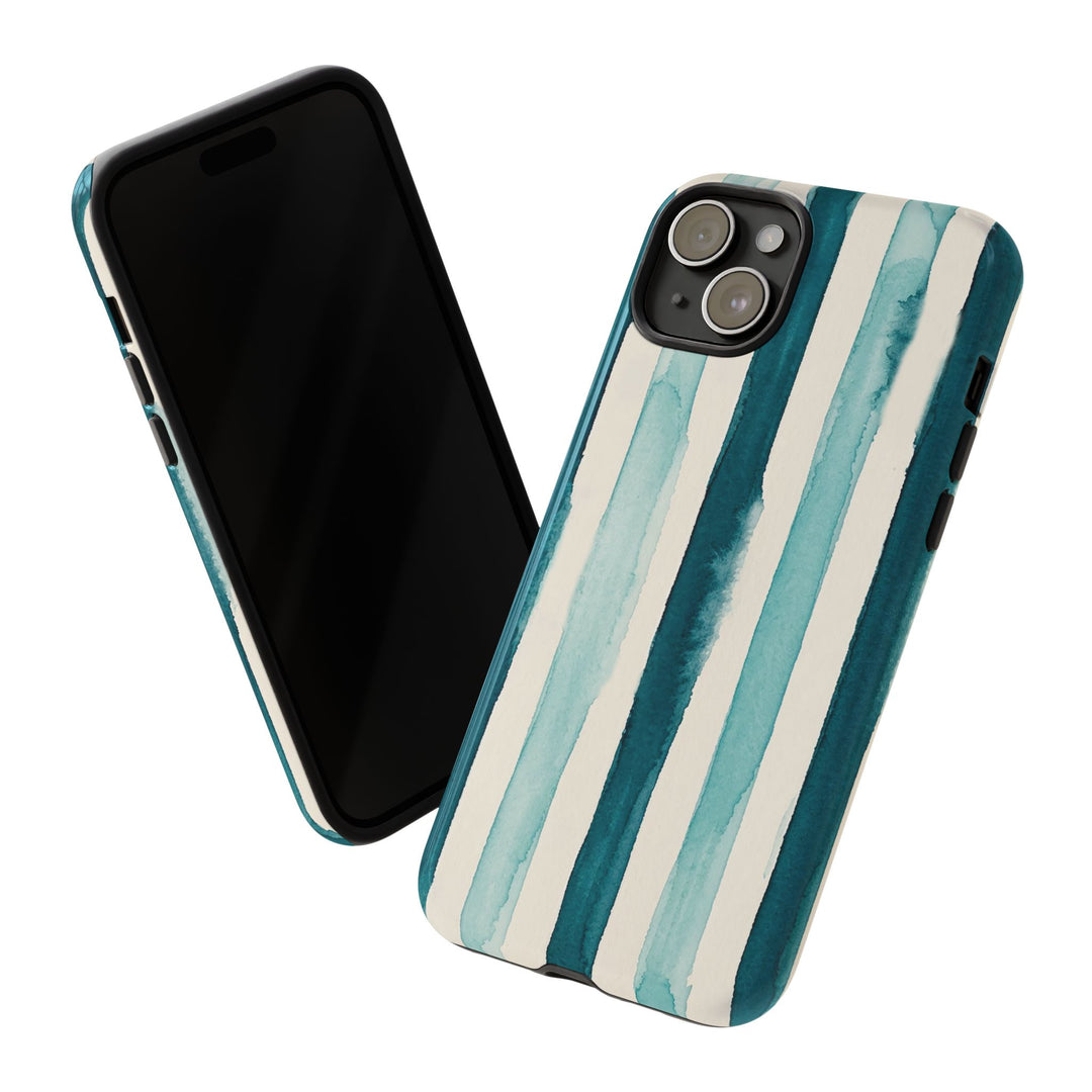Tough Cute Green Stripes Phone Case, for IPhone 17 Pro Max | Iphone 17 Air, Iphone 16, IPhone 15, 14 13 12, Samsung Galaxy S26, S25, S24, S23