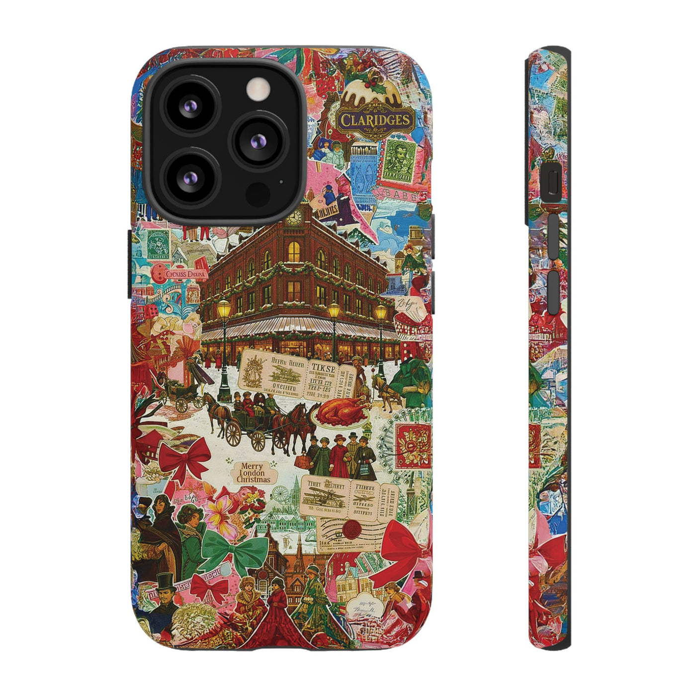 Aesthetic Tough London Coquette Collage Premium Phone Case - For iPhone 17 Pro Max iPhone 16 Pro iPhone 15 Iphone 14 Plus 13 Pro 12 11 10 XR - Studio40ParkLane