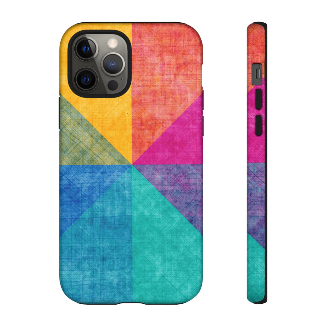 Impact Resistant, Colored Shapes, Cute Phone Cases for Samsung S24, S23, S22, S21, IPhone 15 pro Iphone 14 pro Iphone 13 IPhone 12 Iphone 11 - Studio40ParkLane