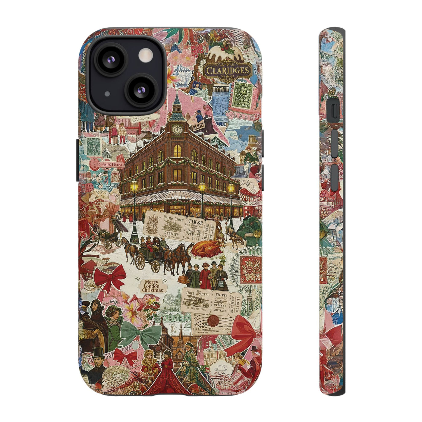 Aesthetic Tough London Coquette Collage Premium Phone Case - For iPhone 17 Pro Max iPhone 16 Pro iPhone 15 Iphone 14 Plus 13 Pro 12 11 10 XR - Studio40ParkLane