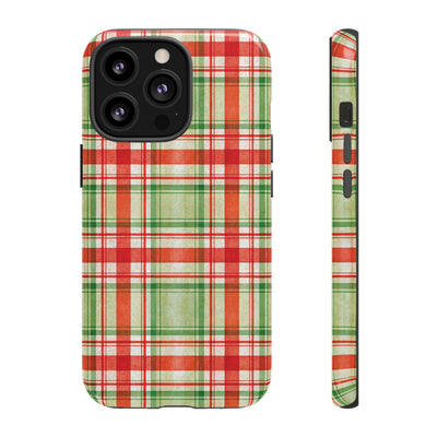 Aesthetic Tough Red Green Checkered Premium Phone Case - For iPhone 17 Pro Max iPhone 16 Pro iPhone 15 Iphone 14 Plus 13 Pro 12 11 10 XR XS - Studio40ParkLane