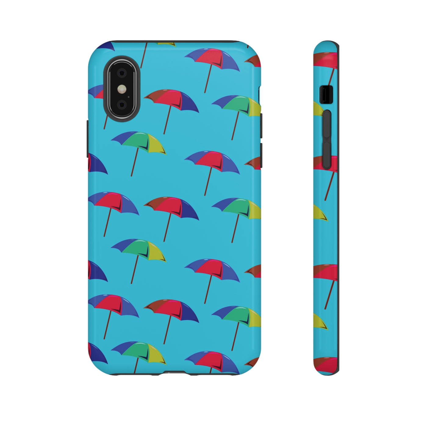 Cute IPhone Case | Colorful Beach Parasols Blue, iPhone 15 Case | iPhone 15 Pro Case, Iphone 14 Case, Iphone 14 Pro Max Case, Protective Iphone Case