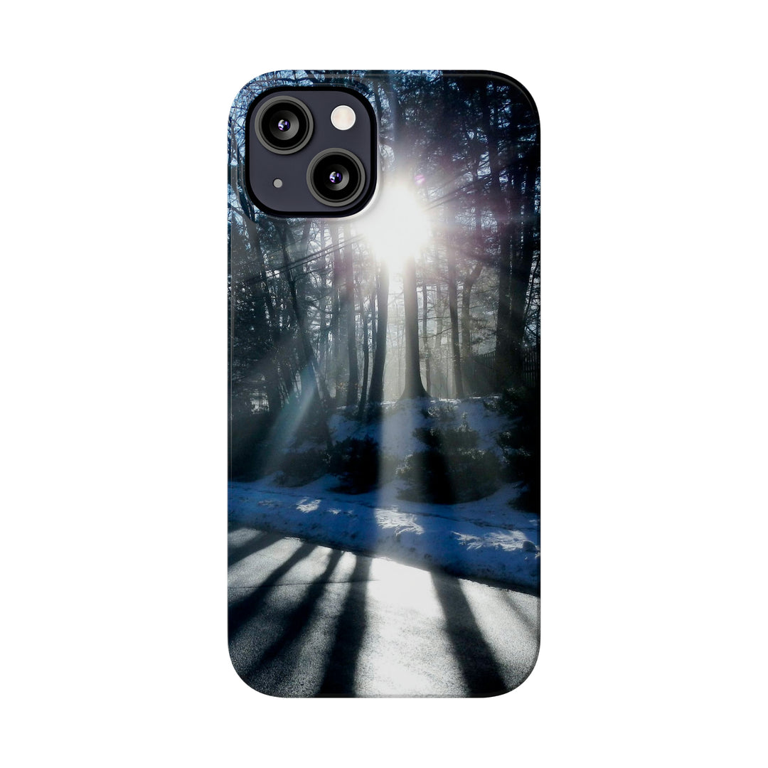 Slim Cute Phone Cases for Iphones - | iPhone 15 Case | iPhone 15 Pro Max Case, Iphone 14 Case, Iphone 14 Pro Max, Iphone 13, Winter Morning Sun - Studio40ParkLane