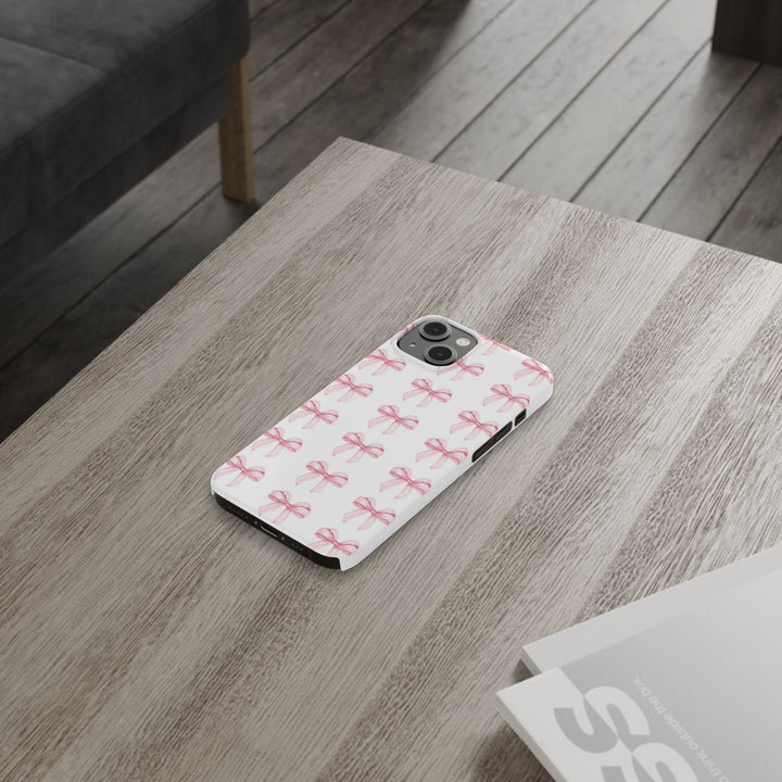 Slim Pink Bows Cute Phone Cases for Iphone 16 Pro Max | iPhone 15 Case | iPhone 15 Pro Max Case, Iphone 14, Iphone 14 Pro Max, Iphone 13 12 11 8 7 - Studio40ParkLane