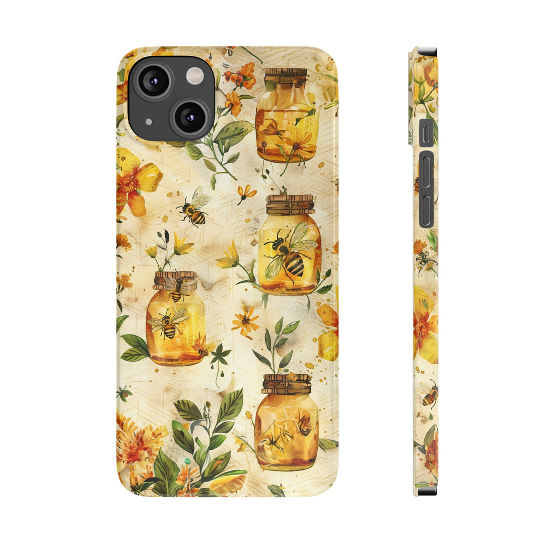 Slim Cute Phone Cases for Iphone | iPhone 15 Case | iPhone 15 Pro Max Case, Iphone 14, Iphone 14 Pro Max, Iphone 13, Honey Bees Yellow - Studio40ParkLane