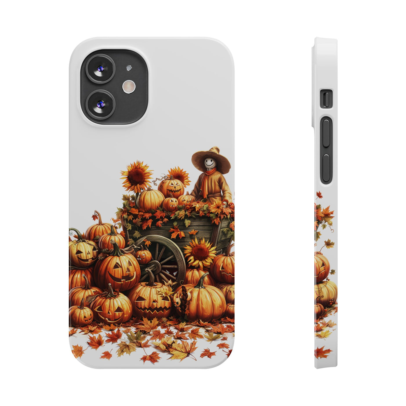 Slim Fall Leaves Scarecrow Slim Cute Phone Cases for Iphone  | iPhone 15 Case | iPhone 15 Pro Max Case, Iphone 14, Iphone 14 Pro Max, Iphone 13