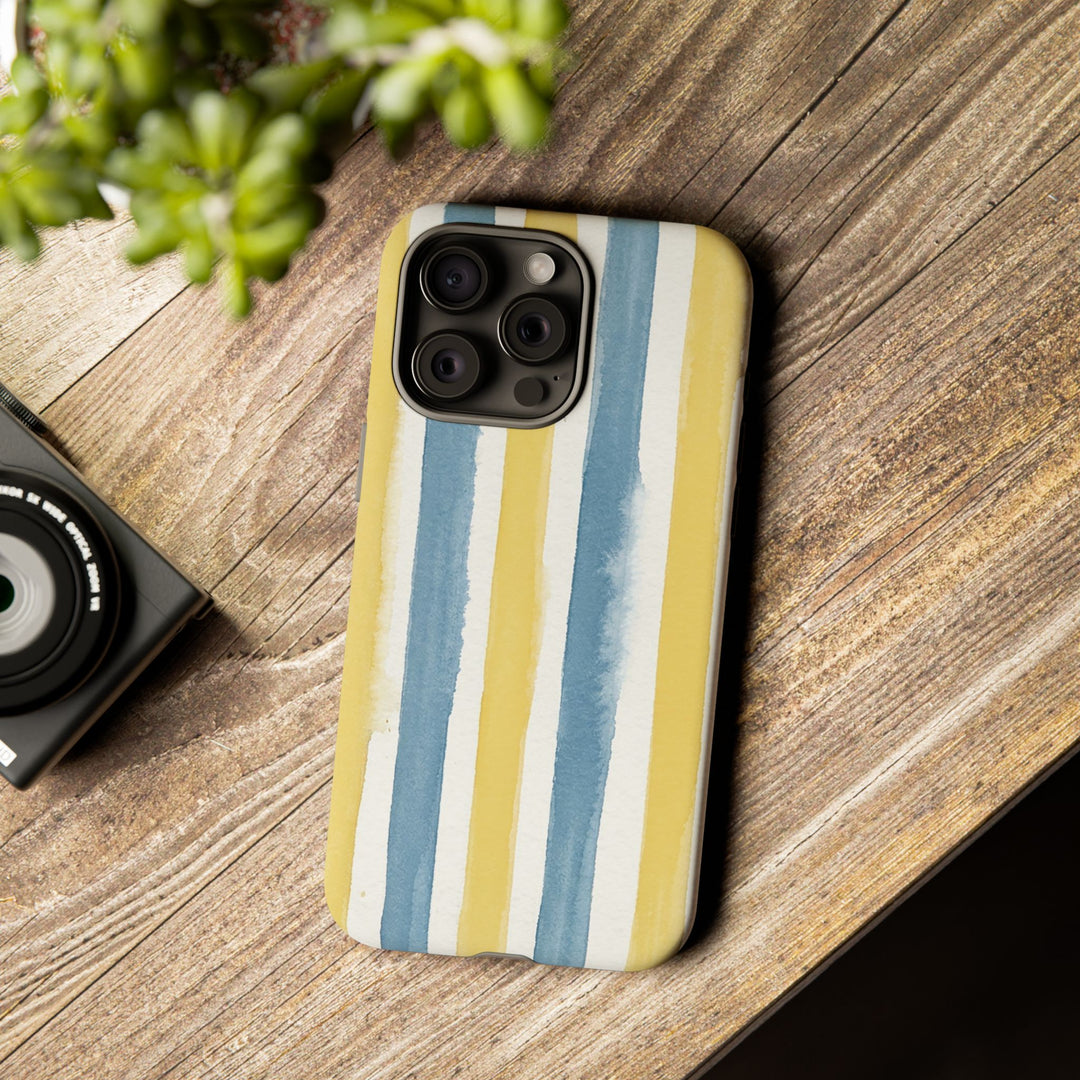 Tough Cute Yellow Stripes Phone Case, for IPhone 17 Pro Max | Iphone 17 Air, Iphone 16, IPhone 15, 14 13 12, Samsung Galaxy S26, S25, S24, S23 - Studio40ParkLane